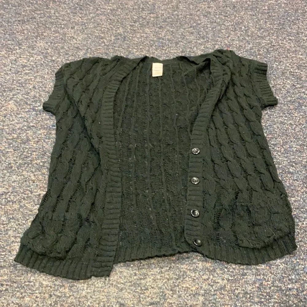 Roaman’s Black Button Down Sweater sz. L